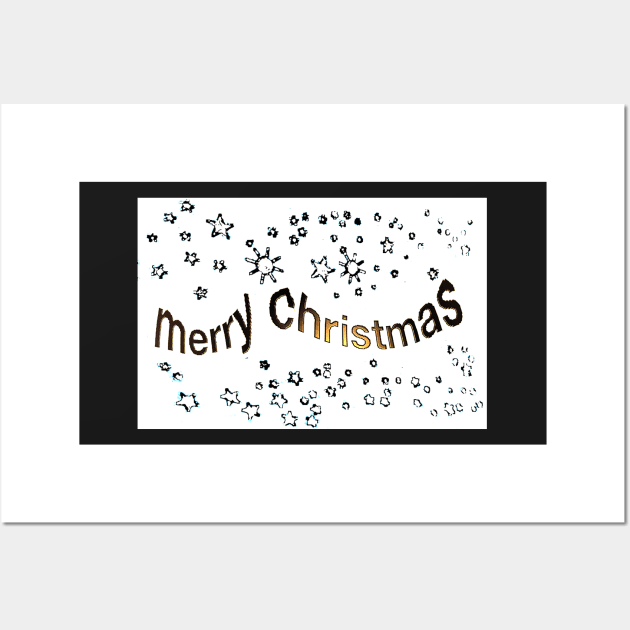 Simply Merry Christmas Wall Art by nainnarart